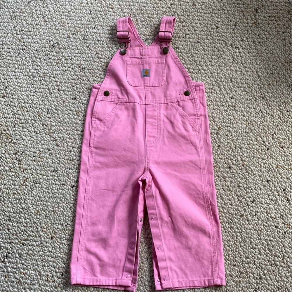 NWOT Carhartt 18M pink overalls